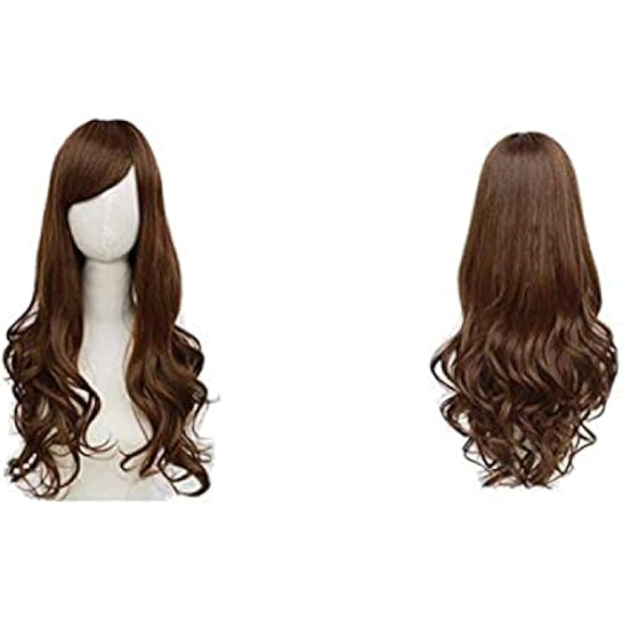 DILLARDS Long Curly Wig Lady Big Wave Korean Fluffy Face Wig Diagonal Liu Lifelike Pear Head - Image 2